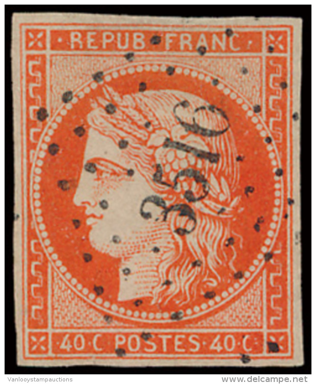 N&deg; 5a '40c Orange Vif' Goed Gerand, Glas - 1849-1850 Cérès