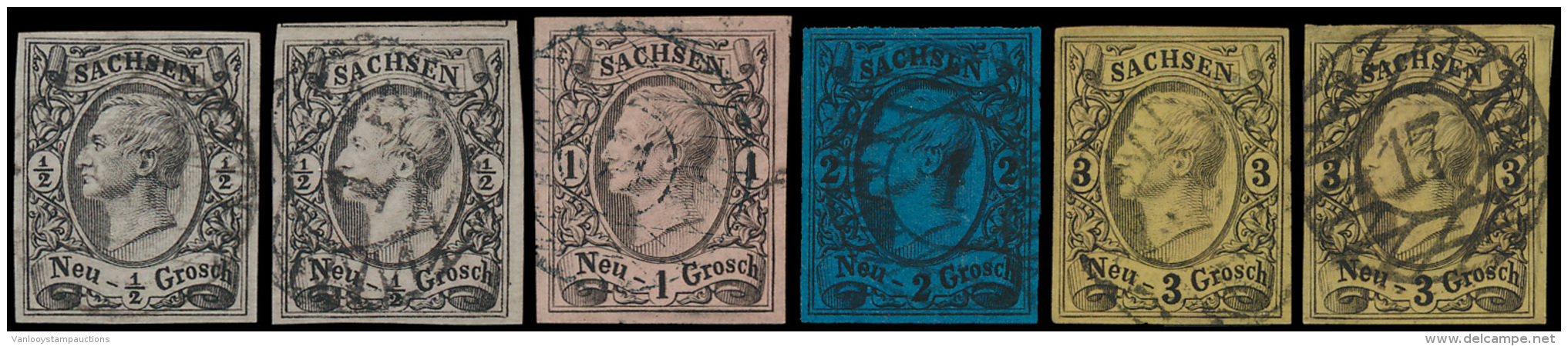 N&deg; 8 (2x), 9, 10 En 11 (2x) '1855' Prach - Saxony