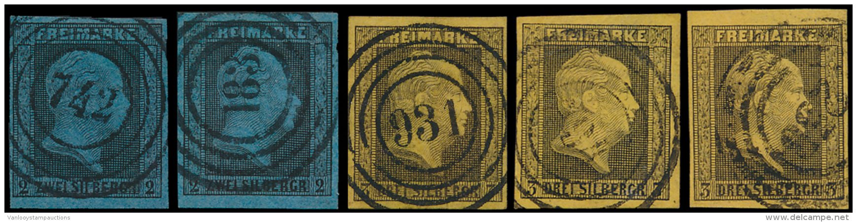 N&deg; 3 (2x) En 4 (3x) '1850' Prachtige Sam - Andere & Zonder Classificatie