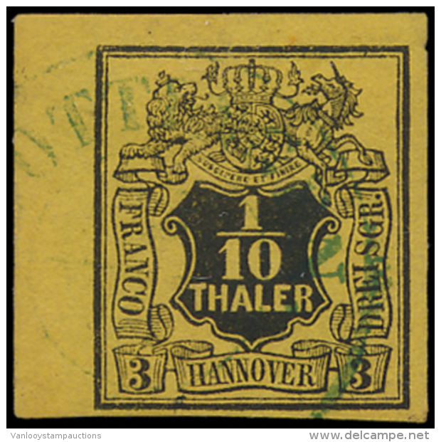 N&deg; 5 '1/10 Thaler Zwart Op Geel' Breed G - Hanover
