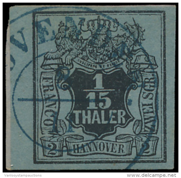 N&deg; 4 '1/15 Thaler Zwart Op Blauwgrijs' Z - Hanover