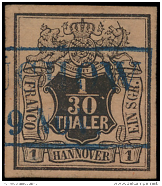 N&deg; 3a '1/30 Thaler Zwart Op Licht Roze' - Hanover