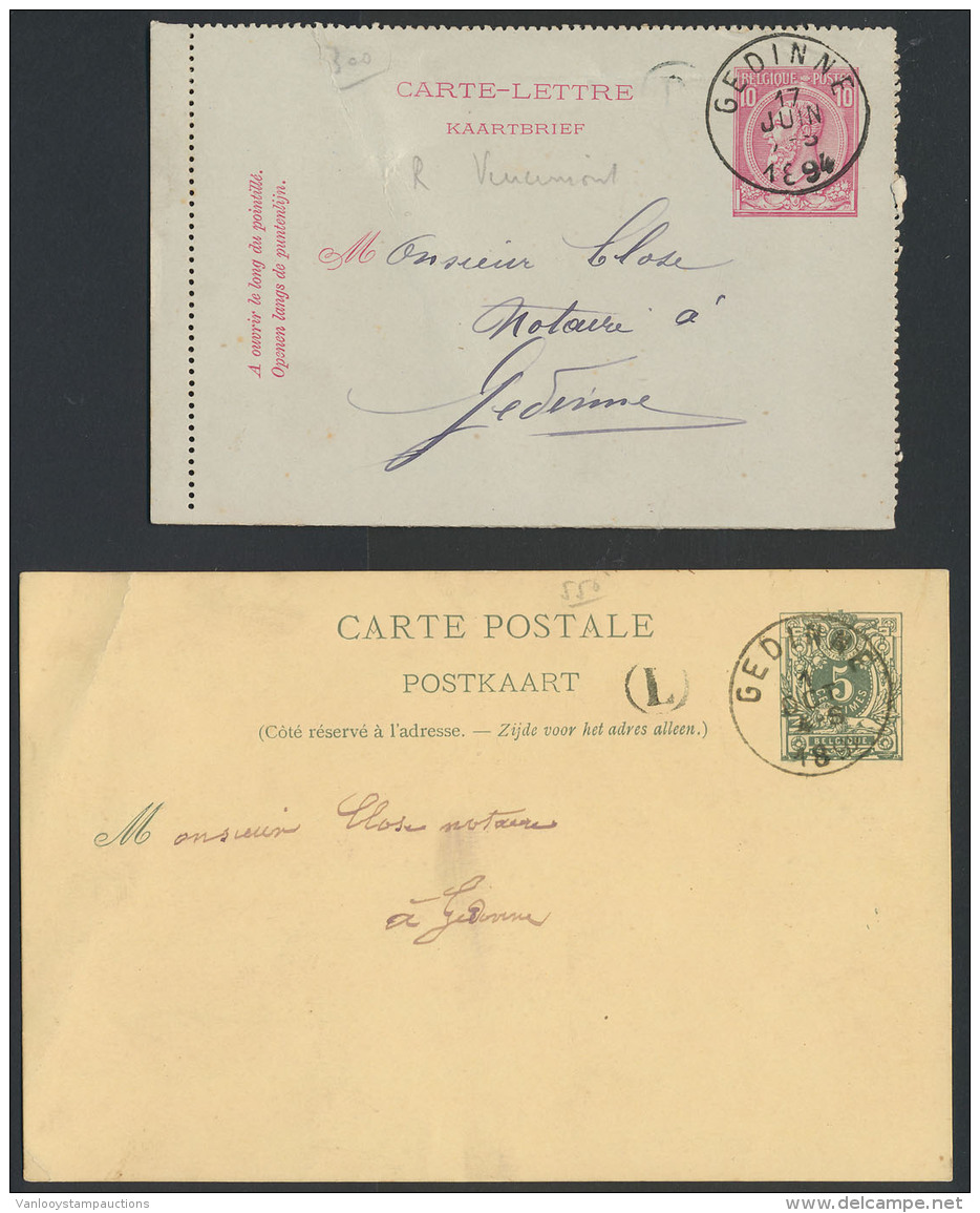 1893, 4 Postkaarten Alle Uit Gedinne En - Andere & Zonder Classificatie