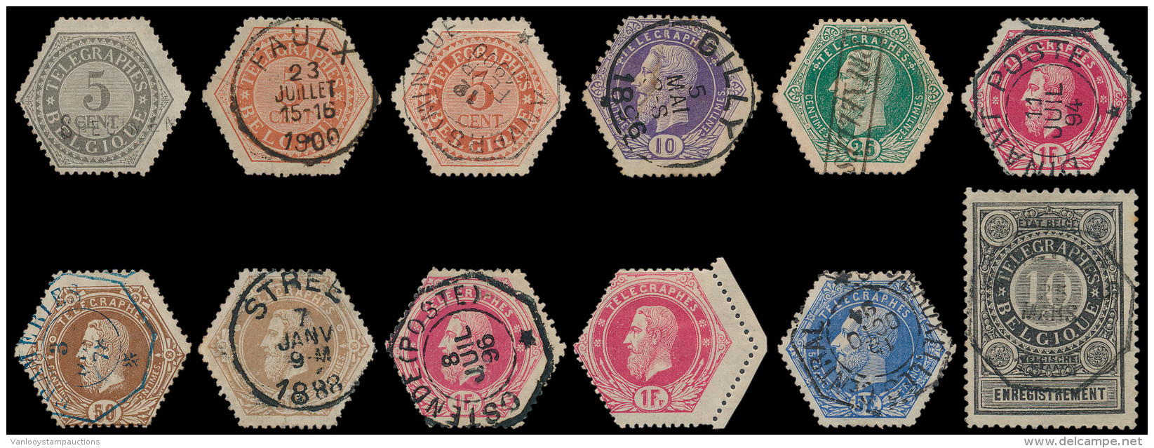 1871/1897, Insteekboek Met Zeer Mooie Vo - Telegraafzegels [TG]
