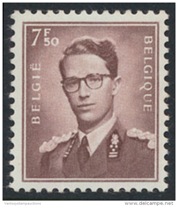 N&deg; 1070 '7,50F Lichtbruin', Zm (OBP &euro; 15 - 1953-1972 Bril