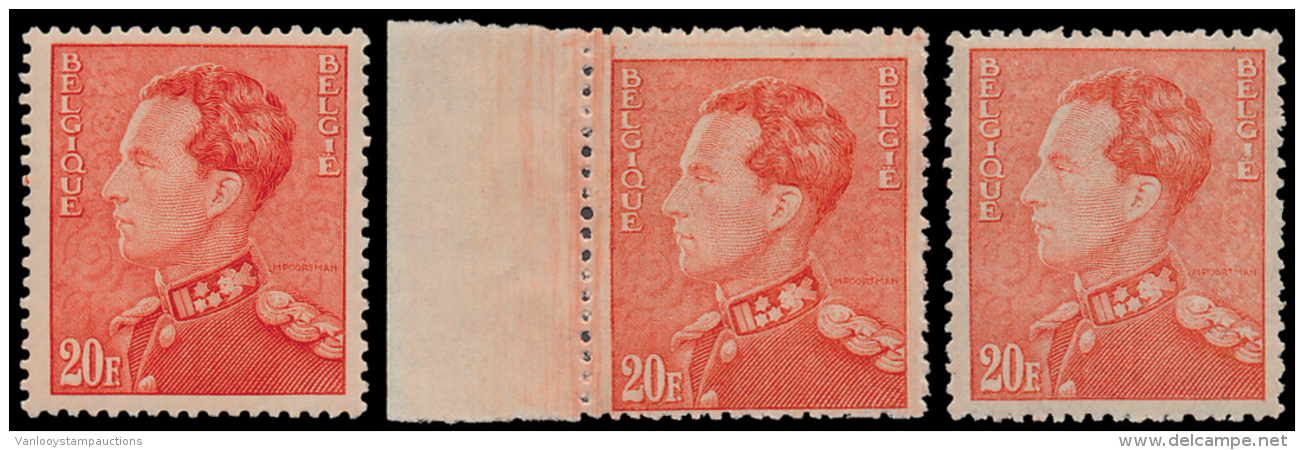 N&deg; 435, 435A En 435Aa '20F Oranje, Helde - 1936-1951 Poortman