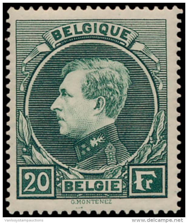 N&deg; 290A '20 Fr Grijsgroen', Zm (OBP &euro; 47 - 1929-1941 Groot Montenez