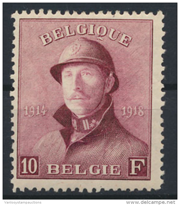 N&deg; 178 '10F Wijnrood', Zm (OBP &euro; 170) - 1919-1920 Albert Met Helm