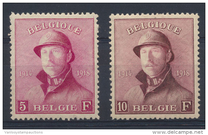 N&deg; 177/78 '5F En 10F' Zm (OBP &euro; 292) - 1919-1920 Albert Met Helm