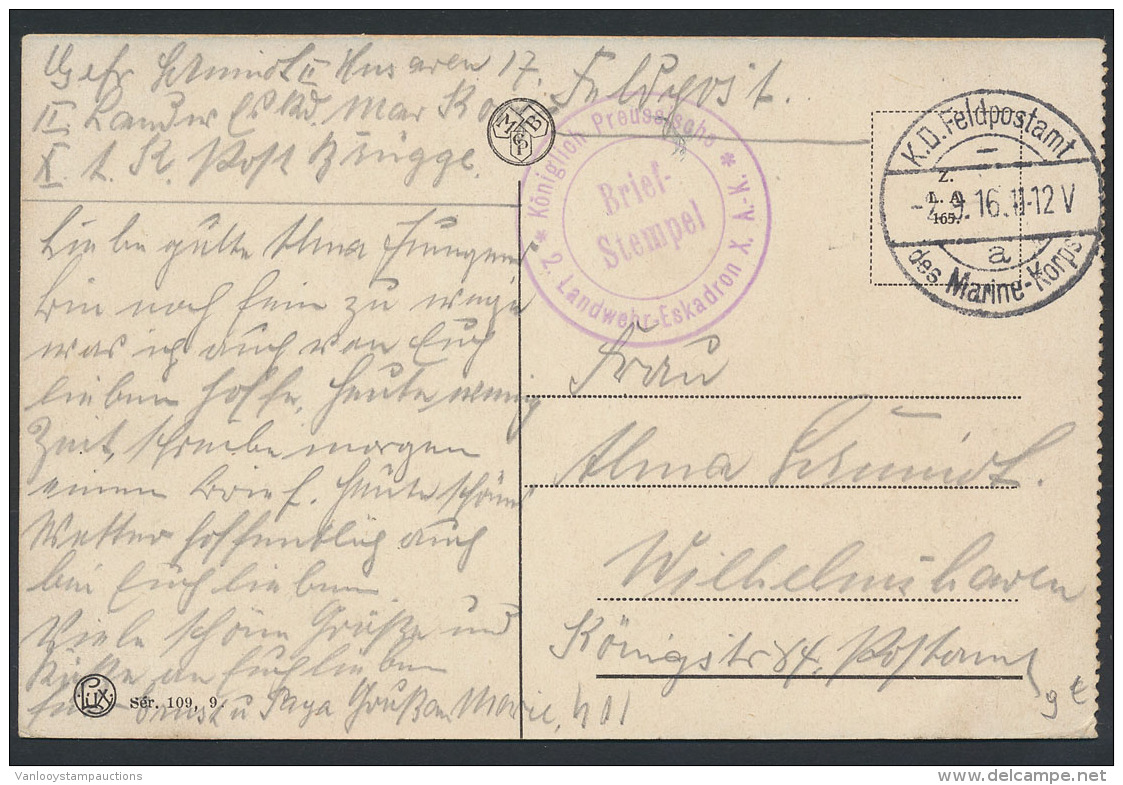 1916, Gekleurde Postkaart Nieuwpoort Met - Andere & Zonder Classificatie