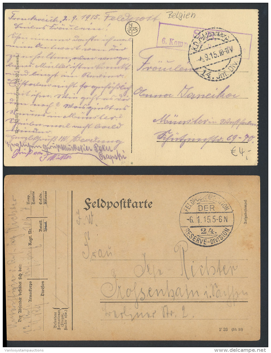 1915, 4 Postkaarten IEPER Met Duitse Vel - Andere & Zonder Classificatie