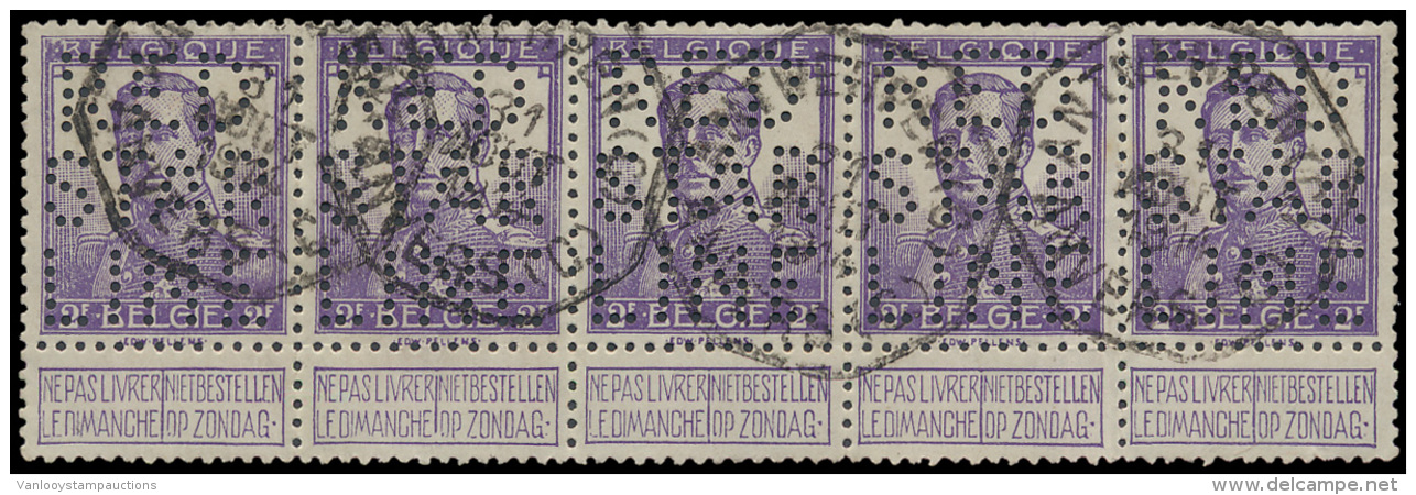 N&deg; 110,113 En 117 (strip Van 5), 7 Zegel - 1912 Pellens