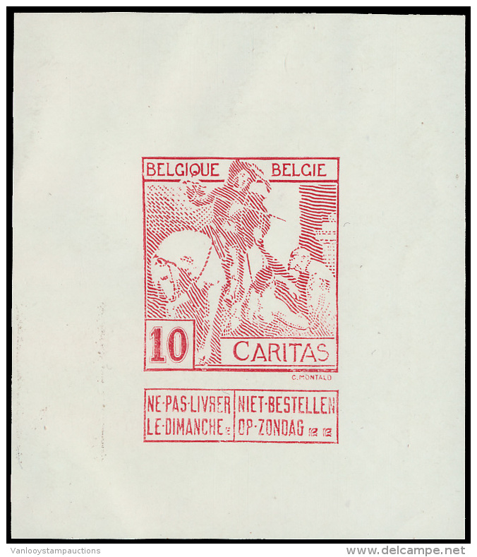 Caritas 1910, Type Montald Gelijnde Acht - 1910-1911 Caritas