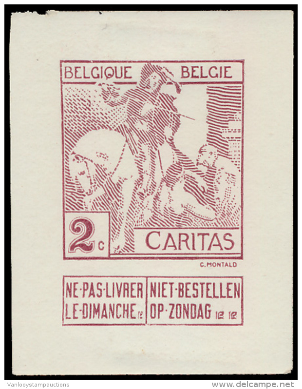 Caritas 1910, Type Montald Gelijnde Acht - 1910-1911 Caritas