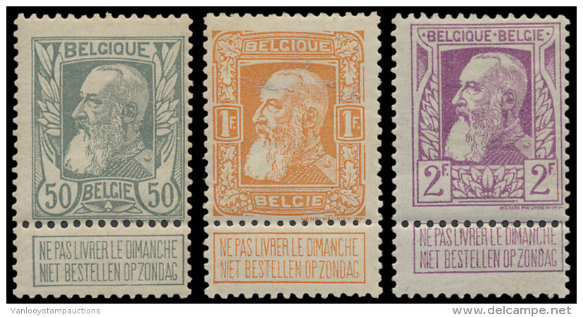 N&deg; 74/80 'Volledige Reeks', Zm (OBP &euro; 2. - 1905 Grove Baard