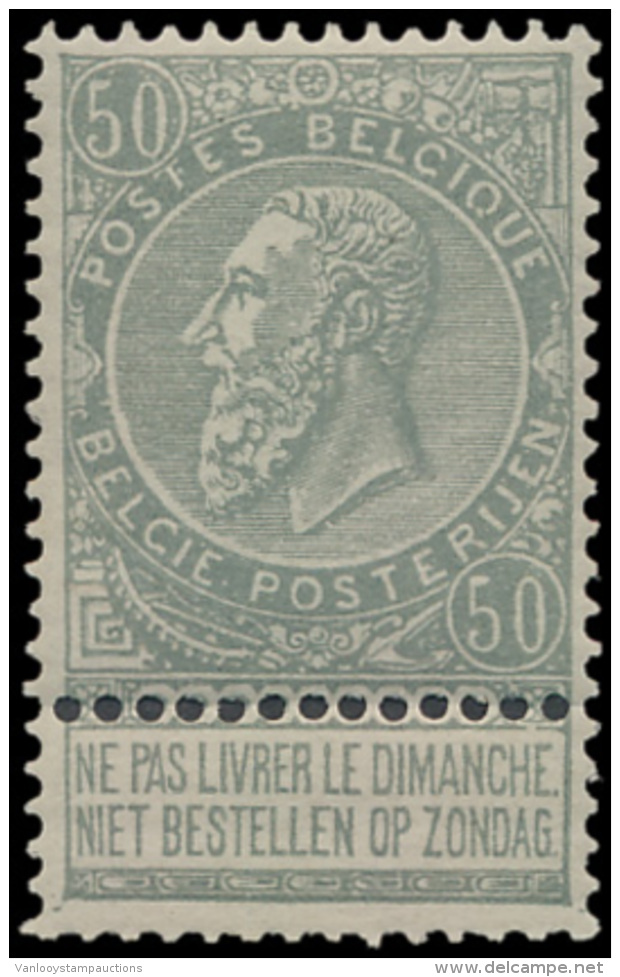 N&deg; 63 '50c Grijs' Zm (OBP &euro; 285) - 1893-1900 Fijne Baard