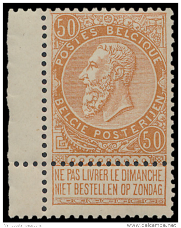 N&deg; 62 '50c Bister' Met Bladboord, Zm (OB - 1893-1900 Fijne Baard