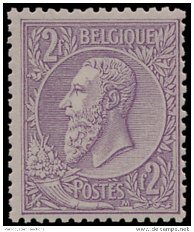 N&deg; 52 '2F Violet Op Lichtpaars', Zm (OBP - 1893-1900 Fijne Baard