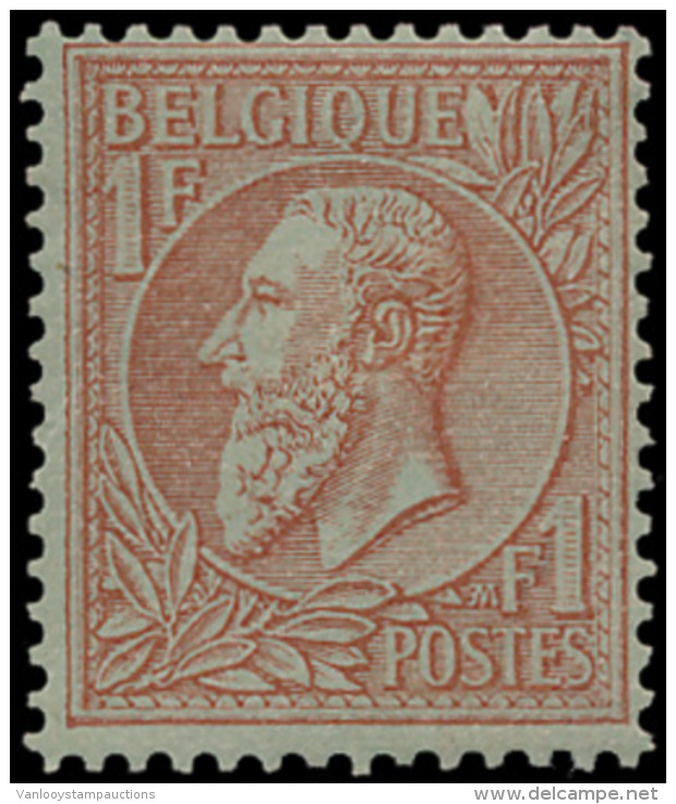 N&deg; 51 '1F Roodbruin Op Groen' Wat Zware - 1884-1891 Leopold II