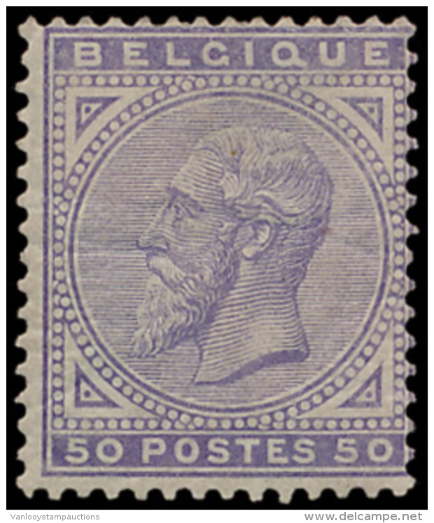 N&deg; 41 '50c Lichtviolet', Zm (OBP &euro; 440) - 1883 Leopold II