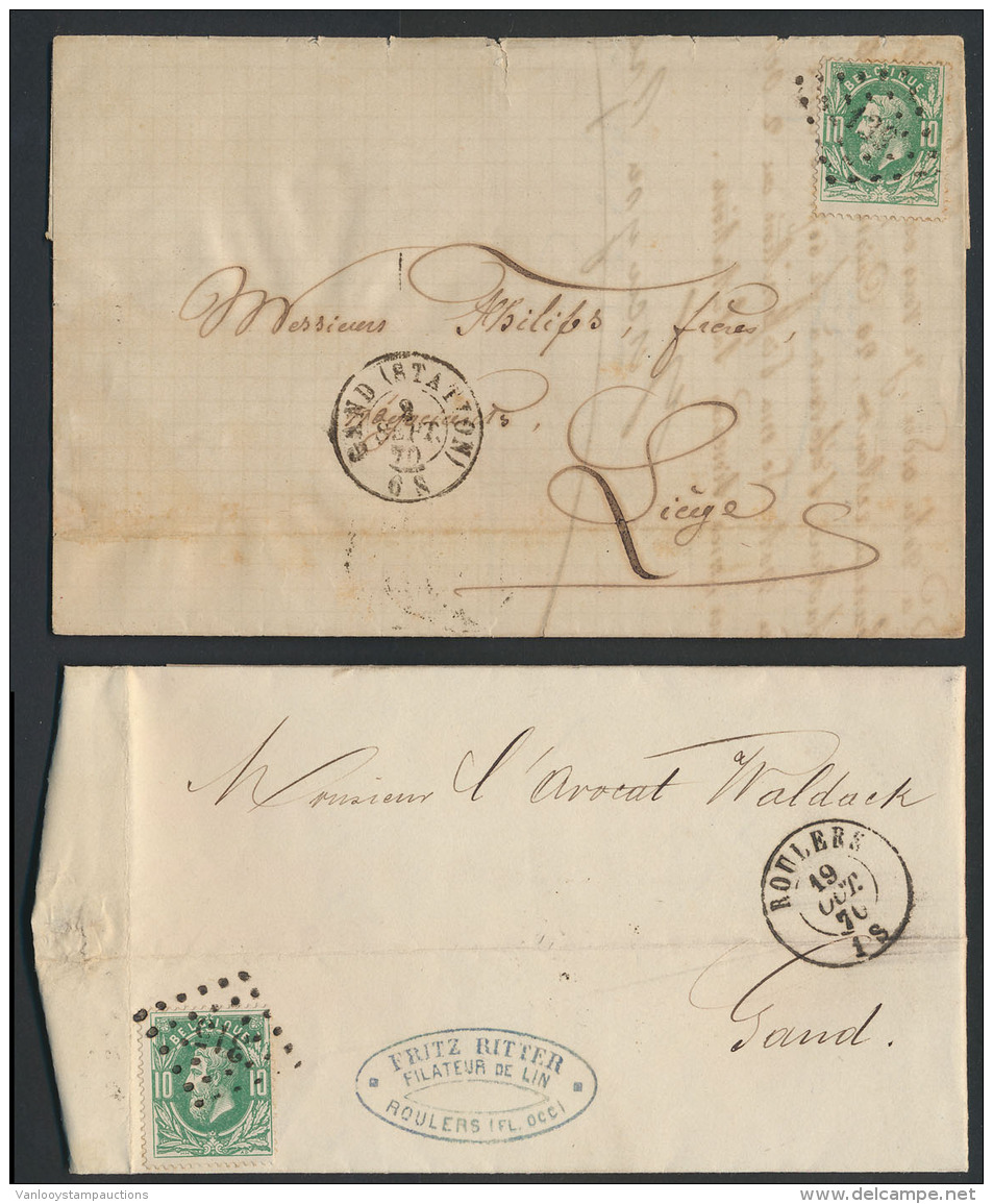 N&deg; 30, 22 Brieven 1870/73, Met Verschill - 1869-1883 Leopold II
