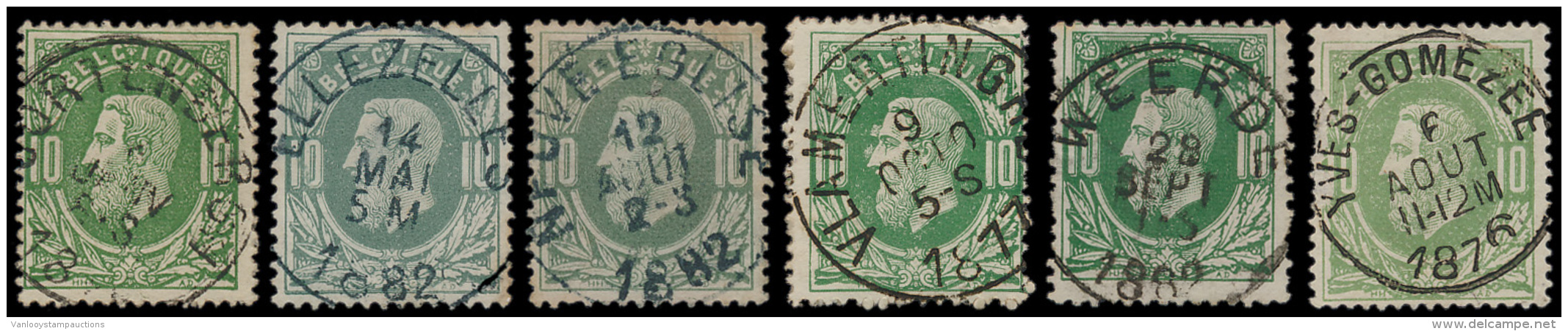 N&deg; 30, Mooie Verzameling 'Enkelcirkelste - 1869-1883 Leopold II