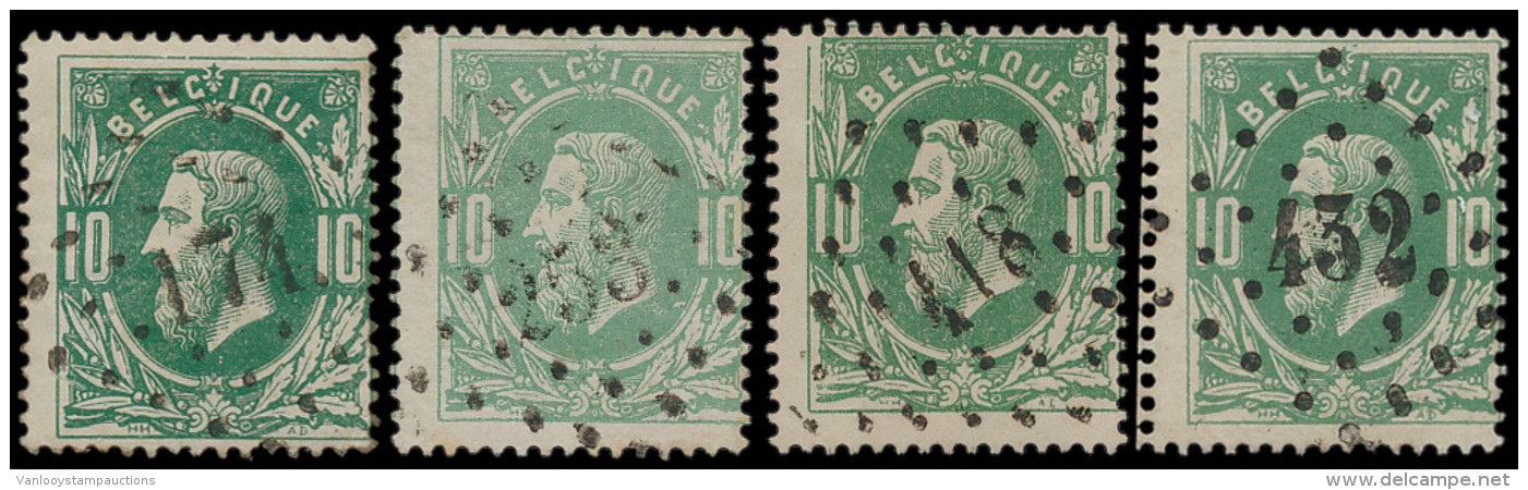 N&deg; 30, Verzameling 'Puntstempels' Vele 1 - 1869-1883 Leopold II