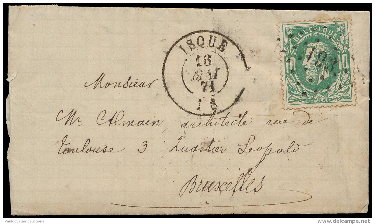 N&deg; 30, Op Briefje Uit PT.193 Isque 16 Me - 1869-1883 Leopold II