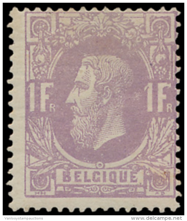 N&deg; 36 '1F Mauve' Zm (OBP &euro; 600) - 1869-1883 Leopold II