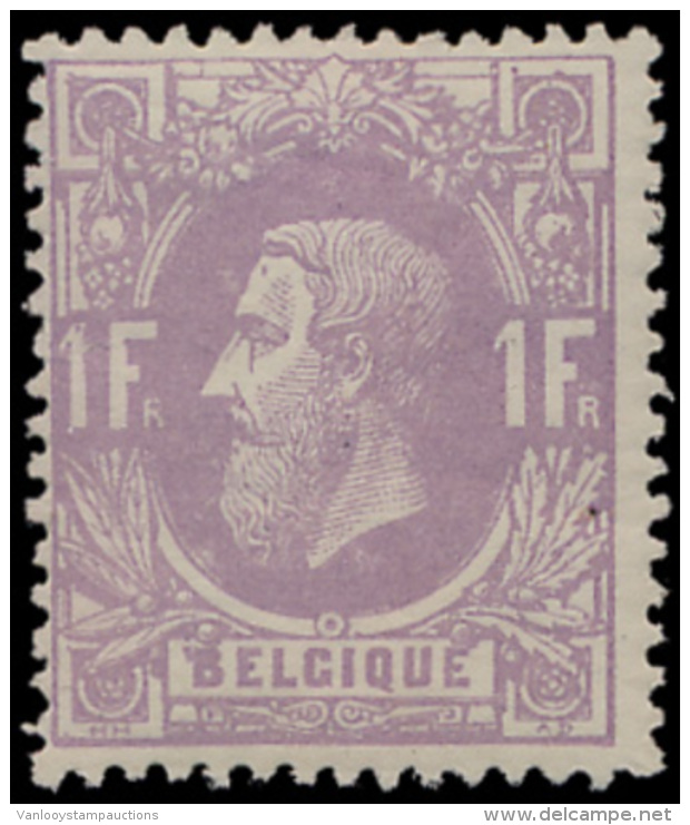 N&deg; 36 '1F Mauve' Perfecte Postfrisse Gom - 1869-1883 Leopold II