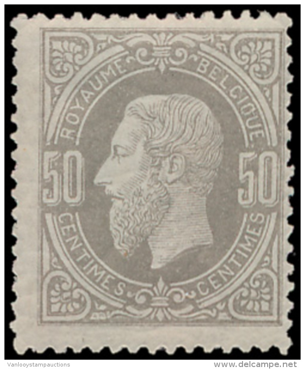 N&deg; 35A '50c Lichtgrijs' Zm (OBP &euro; 850) - 1869-1883 Leopold II