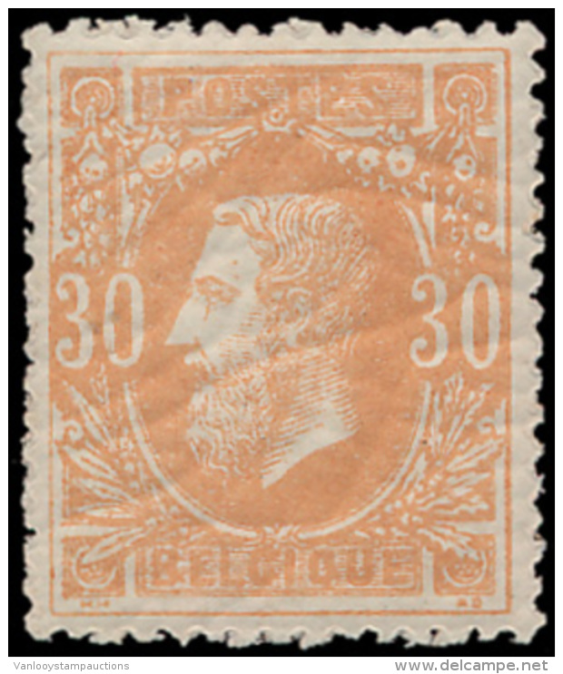 N&deg; 33a '30c Roodoker', Zm (OBP &euro; 250) - 1869-1883 Leopold II