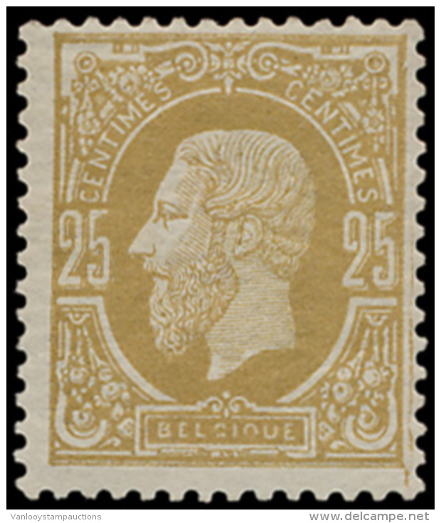 N&deg; 32 B '25c Olijf' Zm (OBP &euro; 125) - 1869-1883 Leopold II