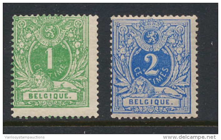 N&deg; 26a En 27 '1c Geelgroen En 2c Blauw', - 1869-1883 Leopold II