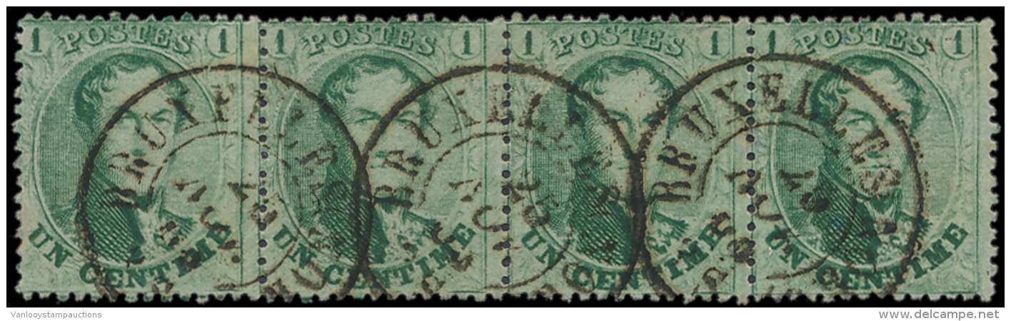 N&deg; 13 B '1c Geelgroen, Tanding 14 1/2' ( - 1863-1864 Medaillons (13/16)