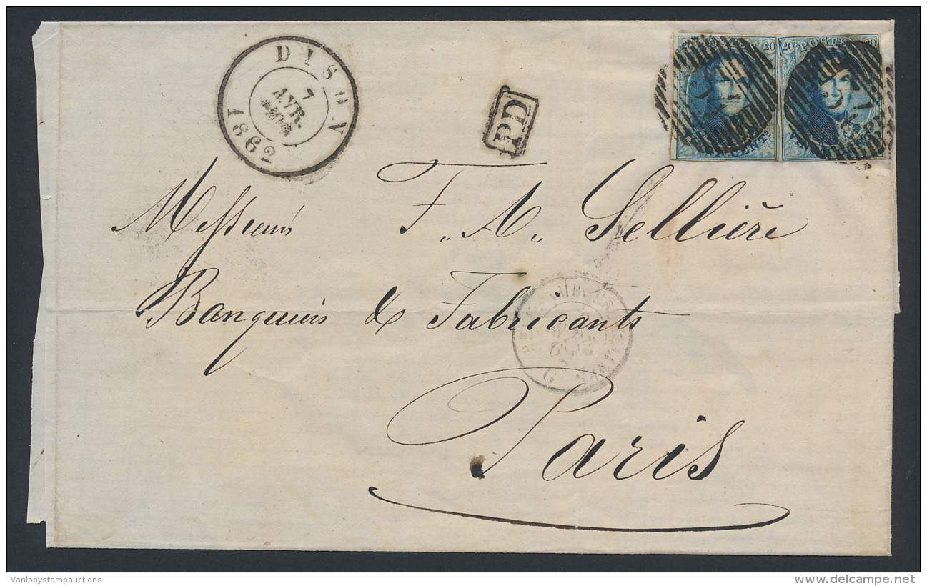 N&deg; 11 (2x), Op Mooie Brief Uit P. 34 Dis - 1858-1862 Medaillons (9/12)
