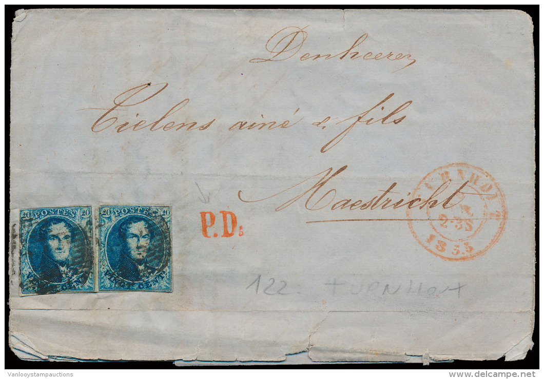 N&deg; 7 (2x), Nipt Geraakt Op Brief Uit P. - 1851-1857 Medaillons (6/8)