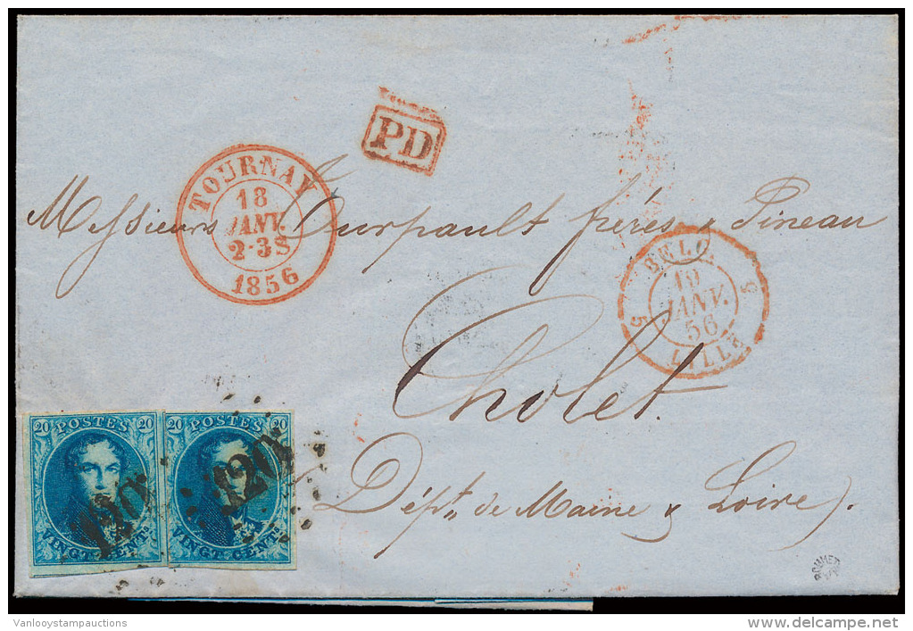 N&deg; 7 (2x), Op Mooie Brief Uit P. 120 Tou - 1851-1857 Medaillons (6/8)