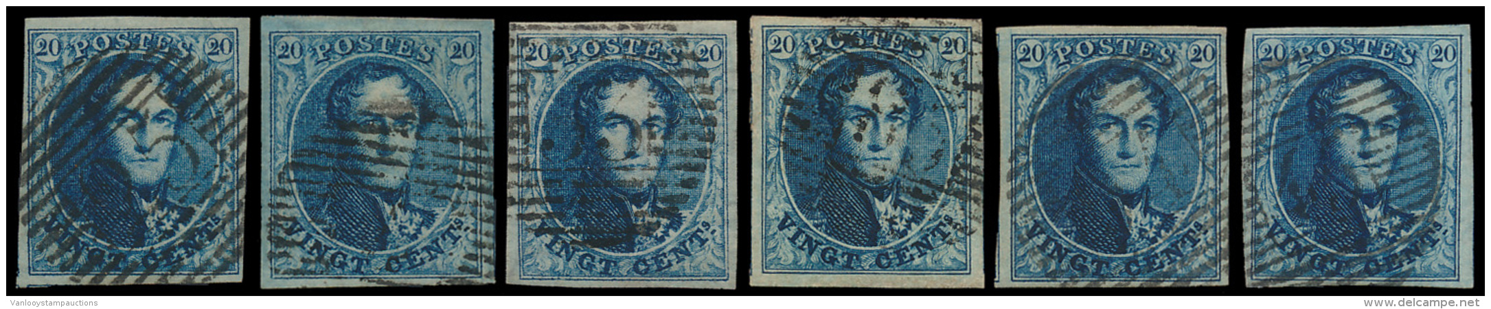 N&deg; 4 En 4A (beide 3x), Selectie Van 6 Go - 1849-1850 Medaillons (3/5)