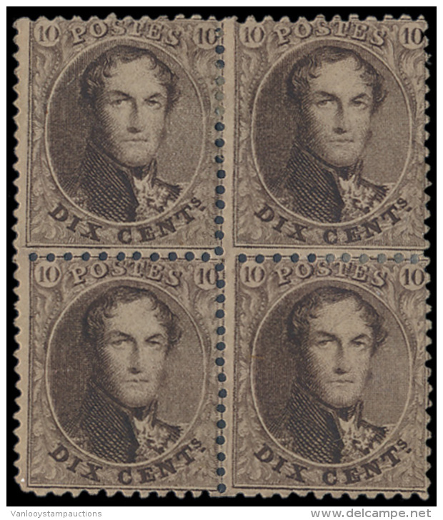 N&deg; 14A '10c Bruin, Tanding 12 1/2 X 13 1 - 1849-1865 Medaillons (Varia)