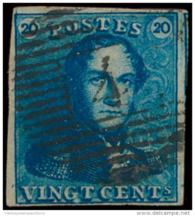 N&deg; 2A-V 'Nuance Donkerblauw' Lichte Afst - 1849 Epauletten