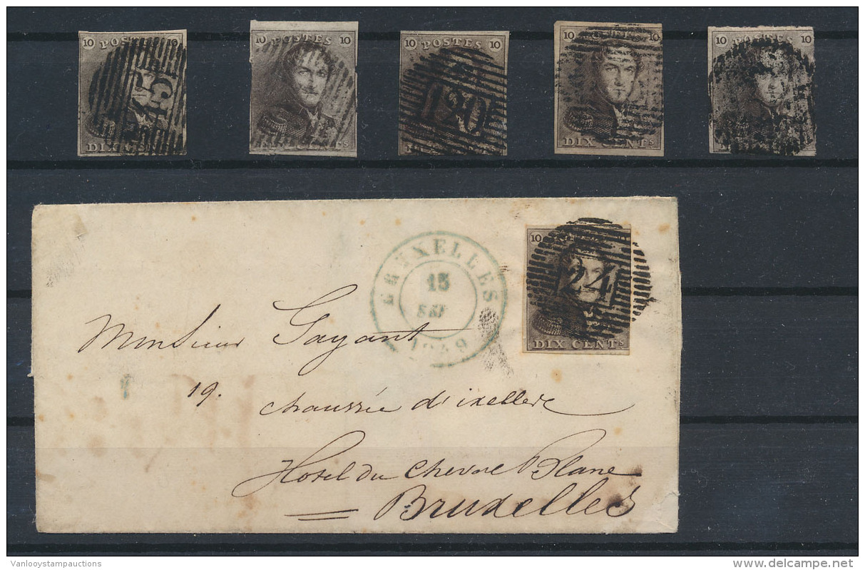 N&deg; 1, 5 Losse Zegels En 1x Op Brief, All - 1849 Epauletten