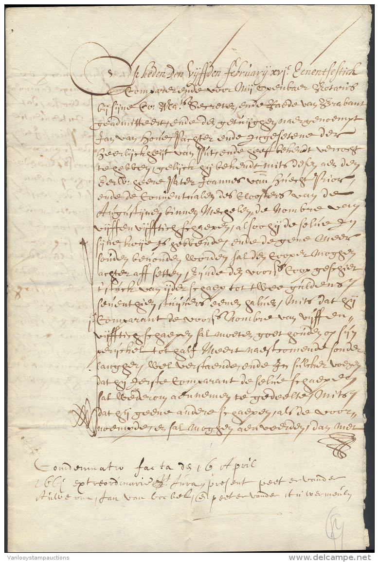 1661, Akte Te PUTTE (Mechelen) Op Papier - Autres & Non Classés