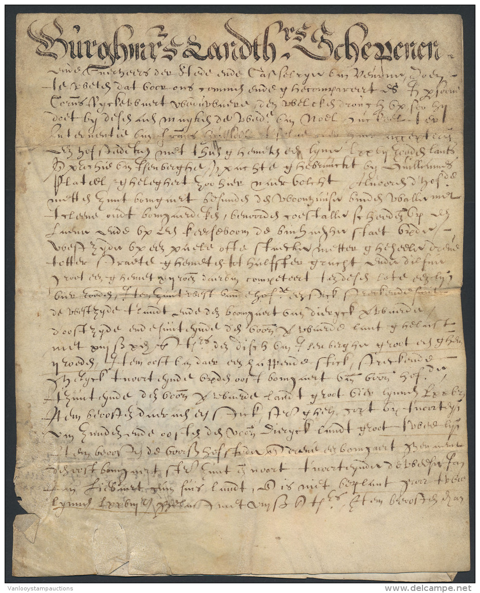 1631, Akte (papier) M.b.t. De Heer Van I - Andere & Zonder Classificatie