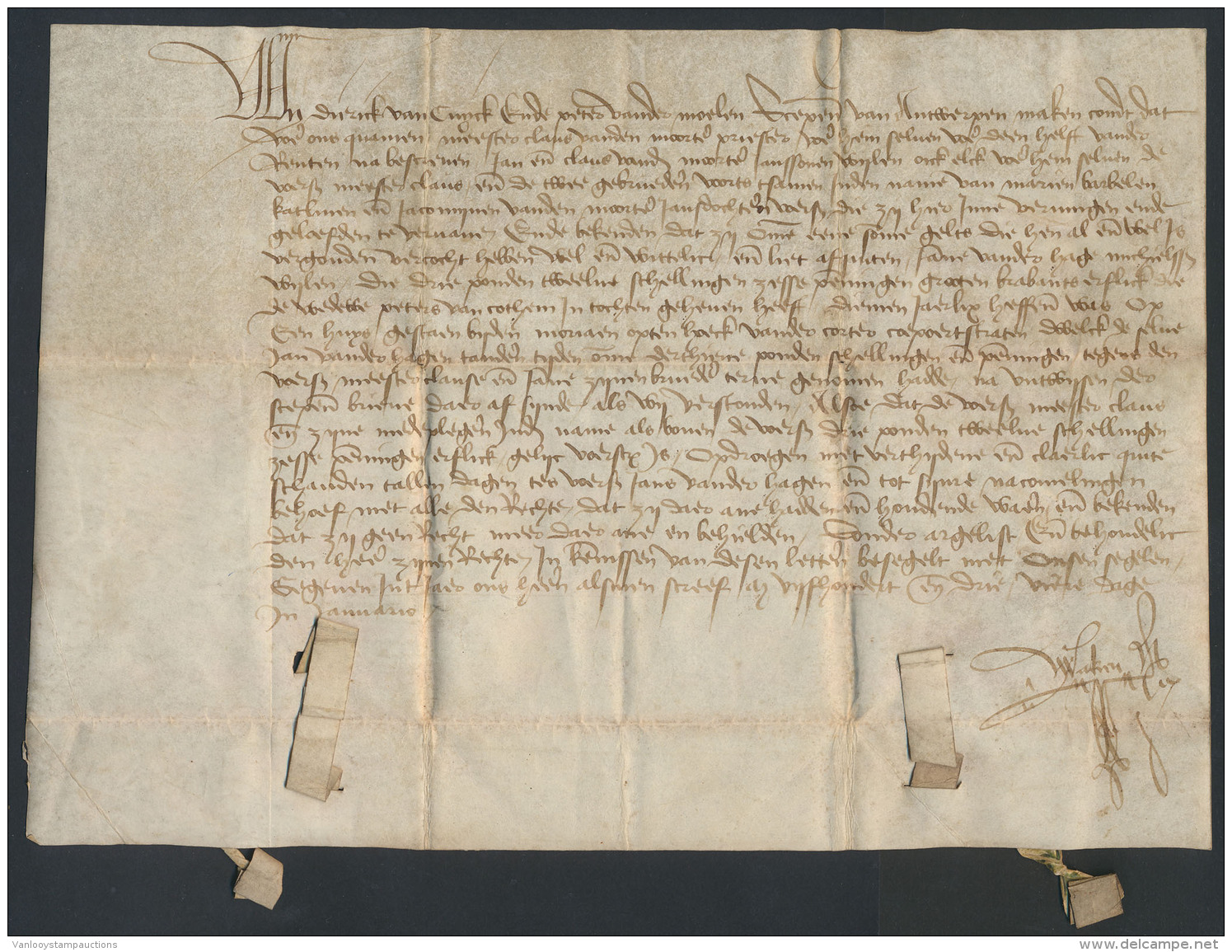 1503, Schepenbrief ANTWERPEN, Perkament - Autres & Non Classés