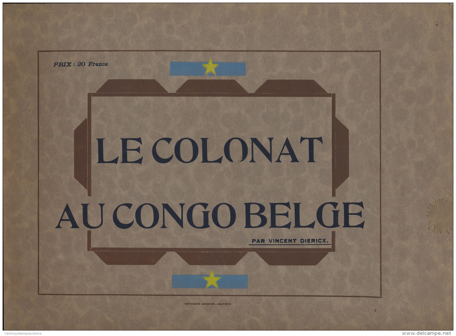 Literatuur, Congo Belge 'Le Colonat' Ove - Zonder Classificatie