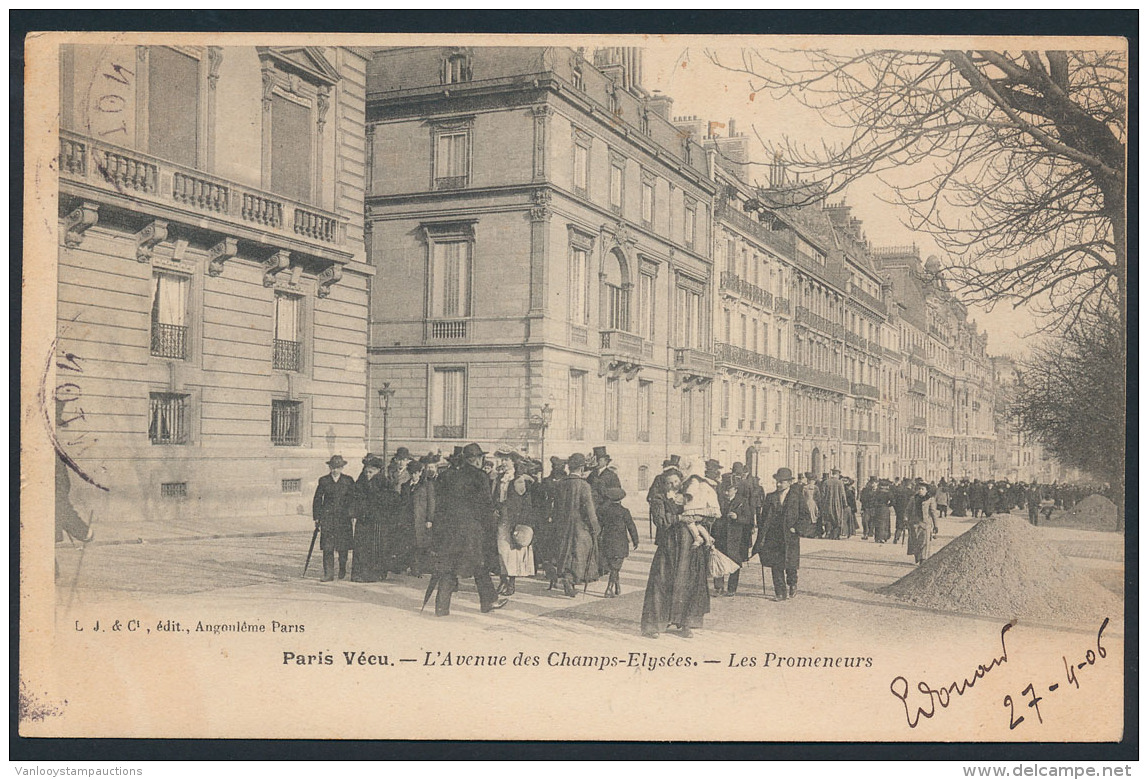 Paris V&eacute;cu L' Avenue Des Champs Elys&eacute;es, - Andere & Zonder Classificatie