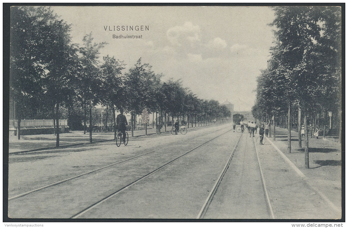 Vlissingen, Badhuisstraat Met Stoomtram - Andere & Zonder Classificatie