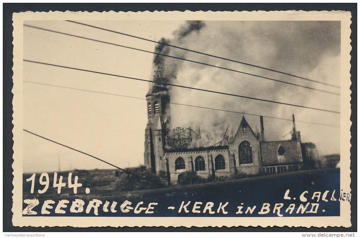 Zeebrugge, Fotokaart Vd Brand In De Kerk - Andere & Zonder Classificatie