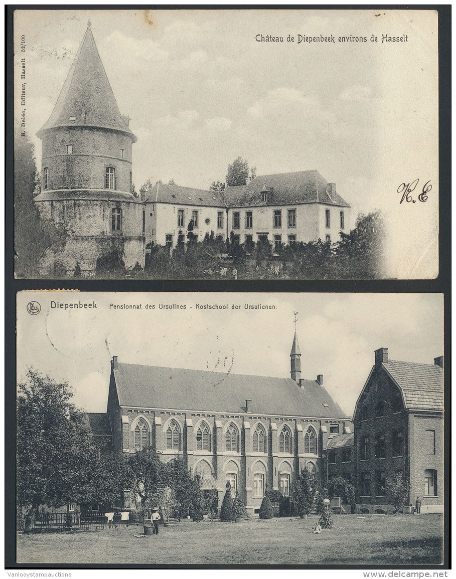 Diepenbeek, Het Kasteel En De Kerk (2 St - Andere & Zonder Classificatie